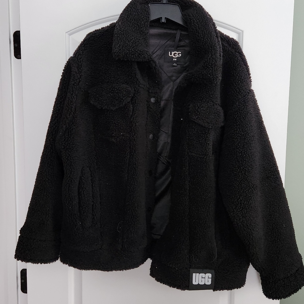 UGG XL TRUCKERS COAT Women's Sherpa Trucker Coat